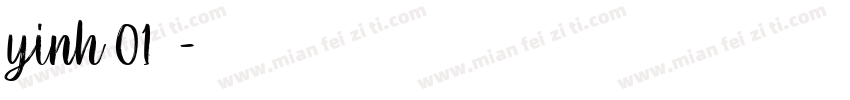 yinh 01瘦长字体转换